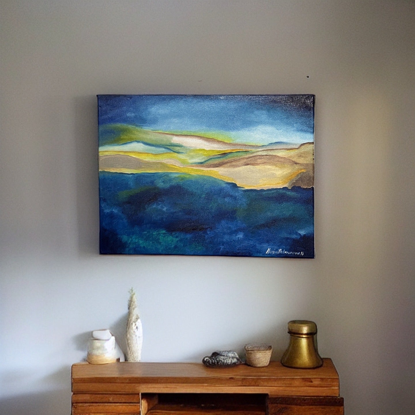 "Blue Landscape" Painting