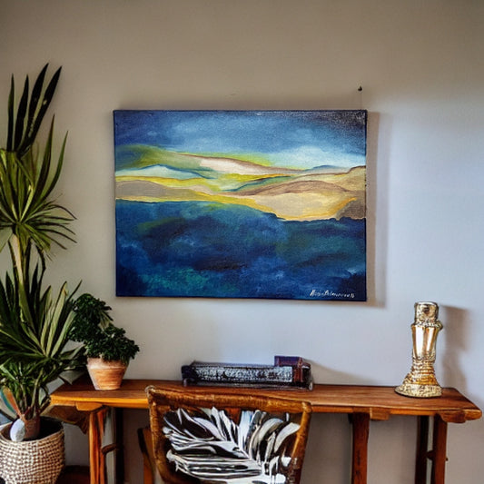 "Blue Landscape" Painting