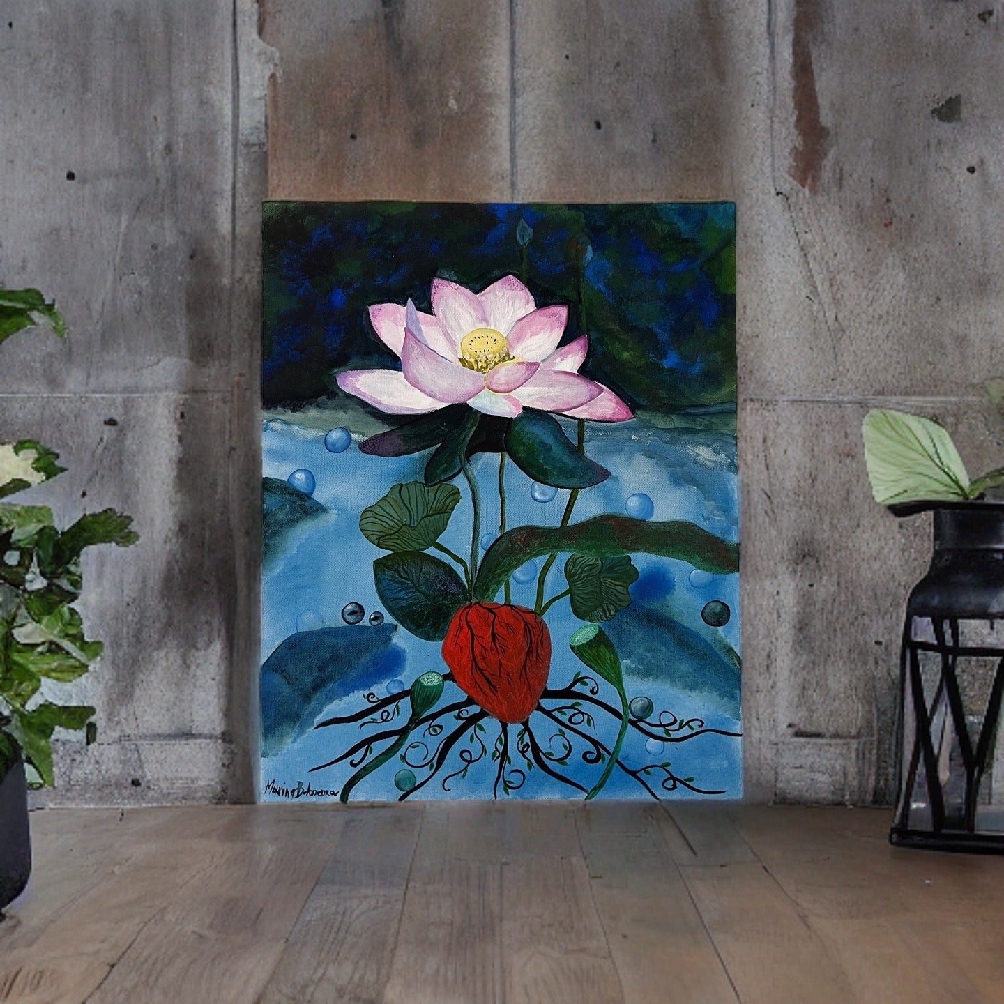 "I am a Lotus Flower" Painting