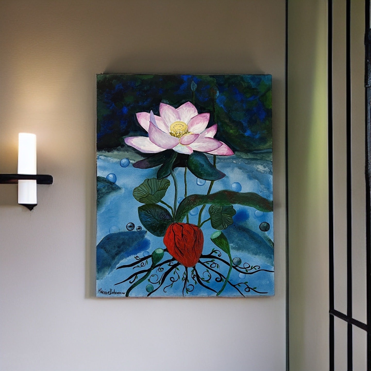 "I am a Lotus Flower" Painting