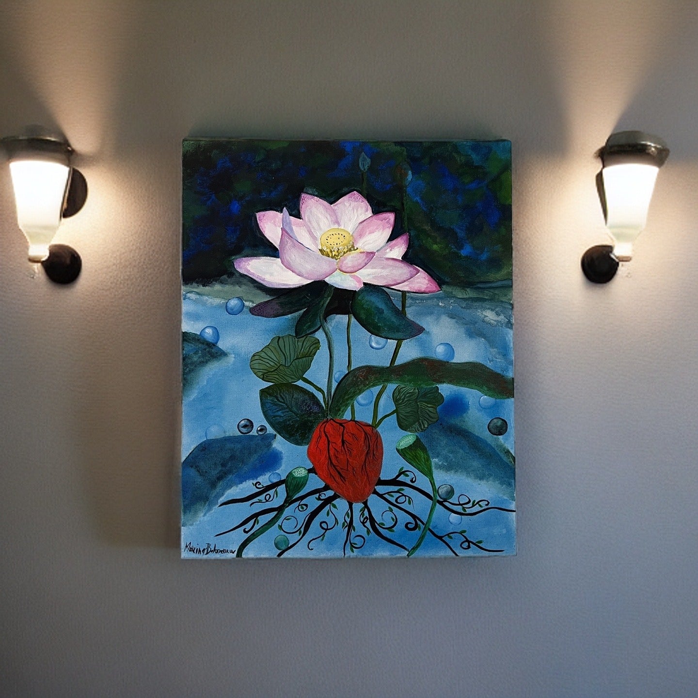 "I am a Lotus Flower" Painting